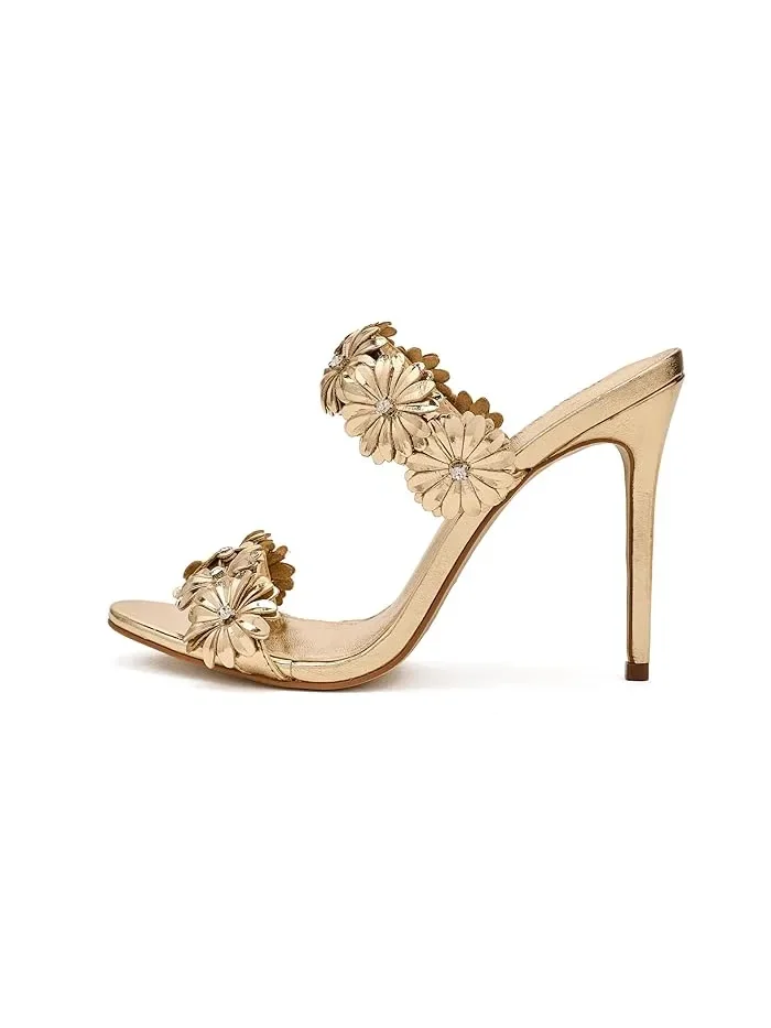 Туфли на каблуке с цветами Sunshine Steve Madden — изображение 4 из 4, золотистый