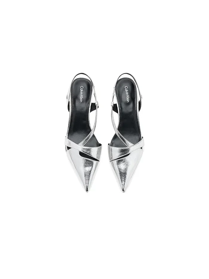 Туфли на каблуке Arlanna Calvin Klein — изображение 2 из 4, серебристый металлик