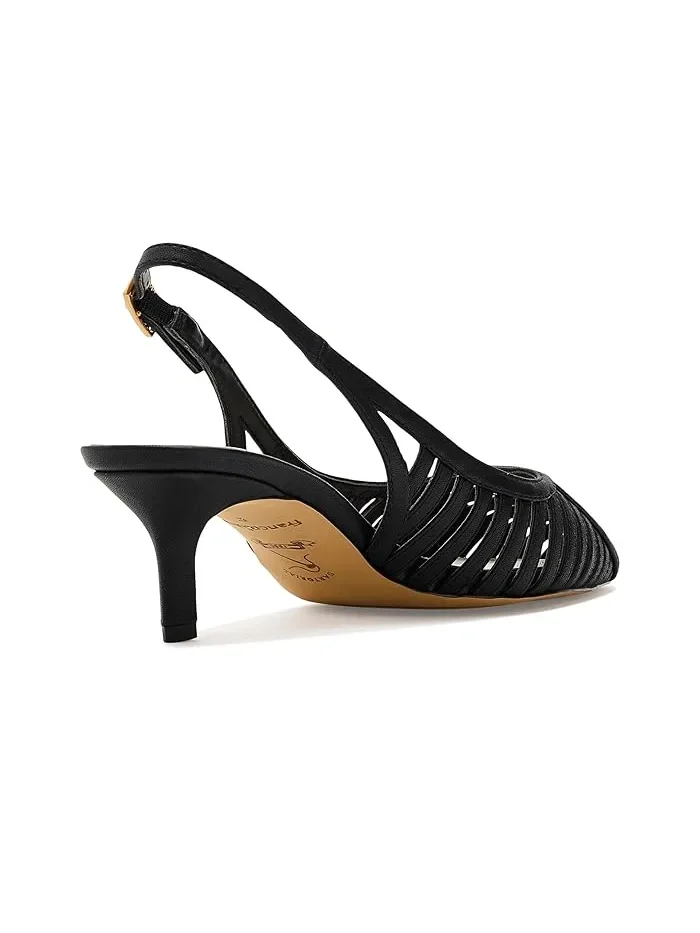 Туфли на каблуке с открытым мысом Kate Slingback Franco Sarto — изображение 3 из 4, черный