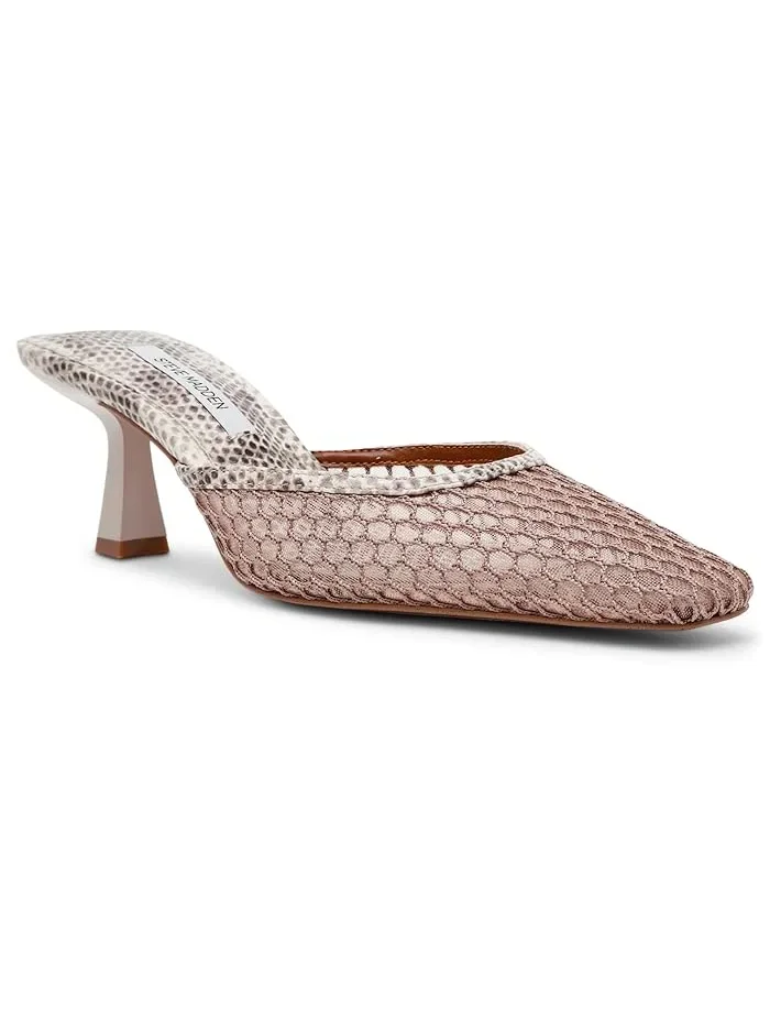 Туфли на каблуке Alyse Steve Madden, Natural Snake Mesh — изображение 1 из 4, черный