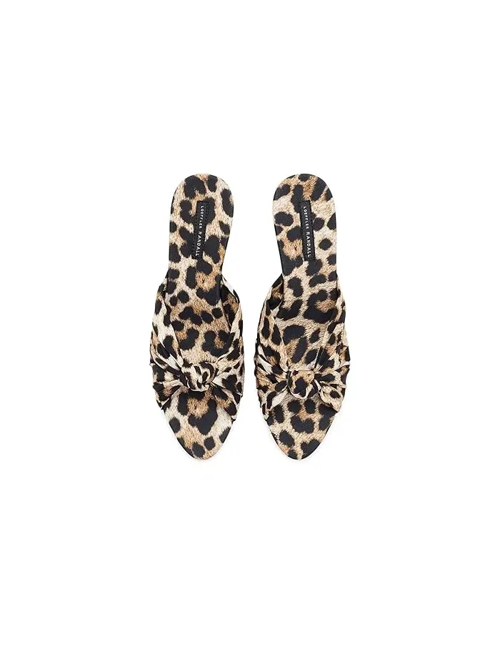 Туфли на каблуке с узлом Marsy Knot Wedges Loeffler Randall, Leopard — изображение 2 из 4, леопардовый