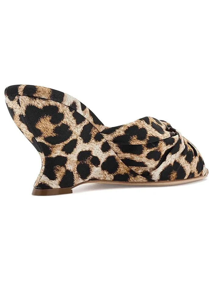 Туфли на каблуке с узлом Marsy Knot Wedges Loeffler Randall, Leopard — изображение 3 из 4, леопардовый