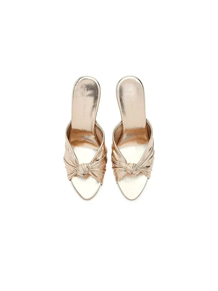 Туфли-лодочки с узлом Marsy Knot Wedges Loeffler Randall — изображение 2 из 4, шампань