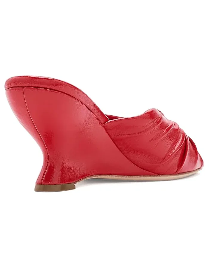 Туфли на каблуке с узлом Marsy Knot Wedges Loeffler Randall — изображение 3 из 4, красный