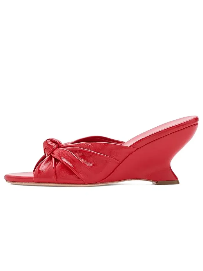Туфли на каблуке с узлом Marsy Knot Wedges Loeffler Randall — изображение 4 из 4, красный