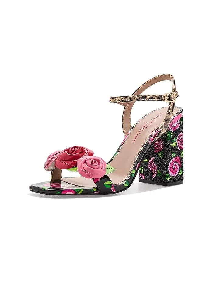 Туфли на каблуке с цветами Krystle Blue by Betsey Johnson