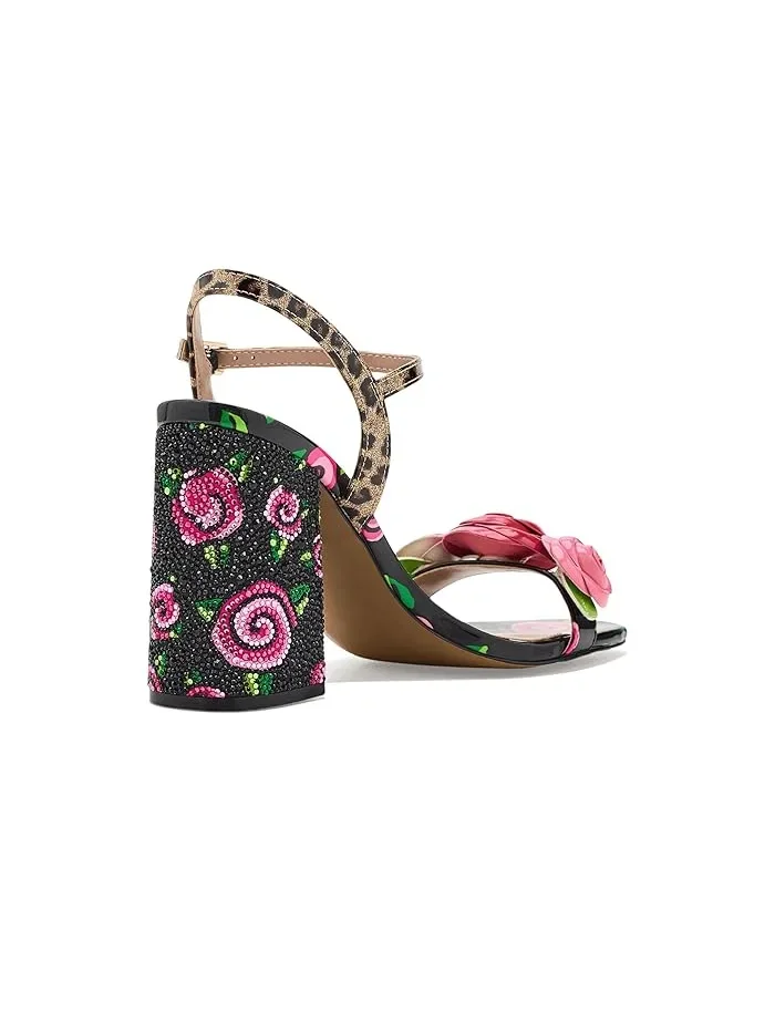 Туфли на каблуке с цветами Krystle Blue by Betsey Johnson — изображение 3 из 4, черный розовый