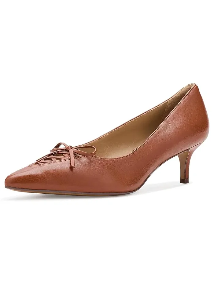 Туфли на каблуке Adrienne из кожи Nappa Lauren Ralph Lauren — изображение 1 из 4, бежевый
