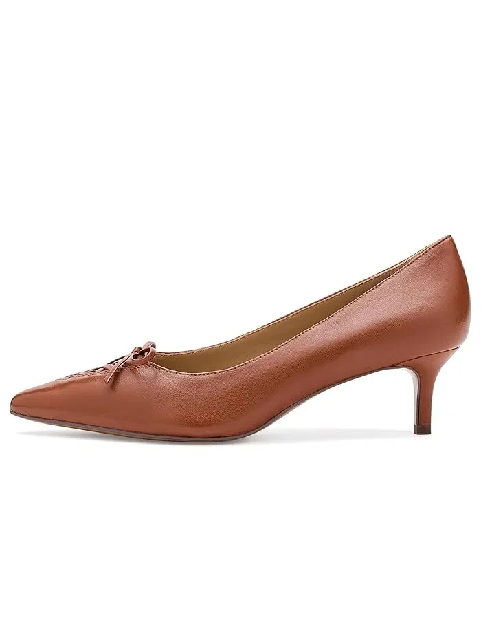 Туфли на каблуке Adrienne из кожи Nappa Lauren Ralph Lauren — изображение 4 из 4, бежевый