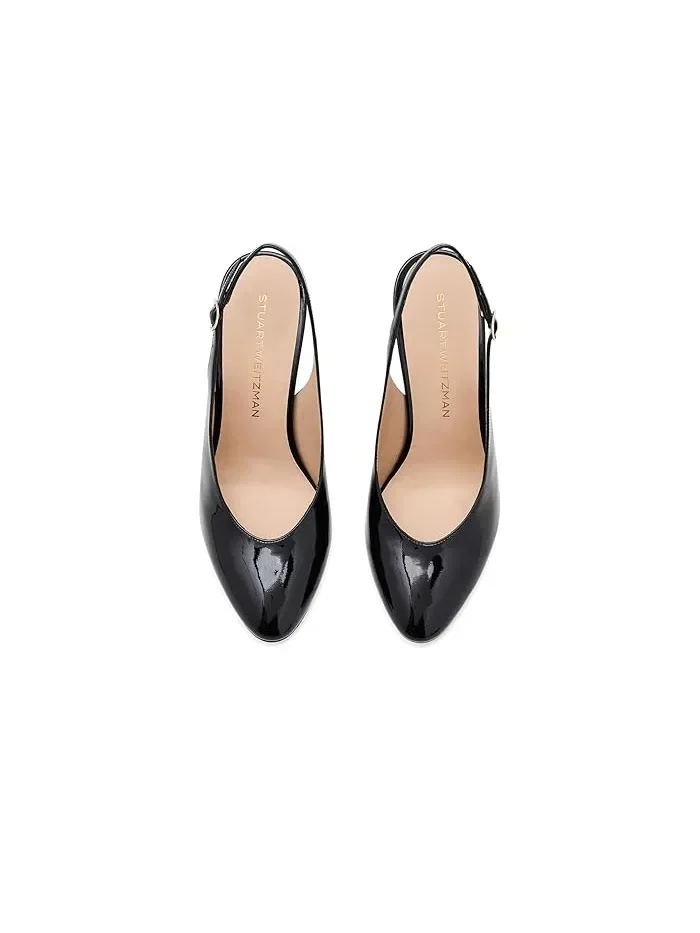 Туфли на каблуке Madison Slingback 85 Stuart Weitzman — изображение 2 из 4, черный