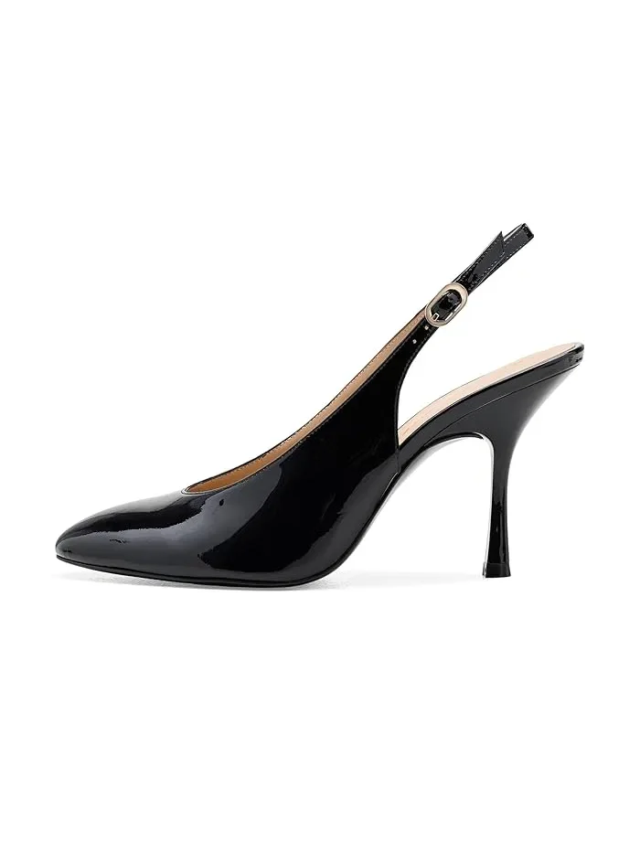Туфли на каблуке Madison Slingback 85 Stuart Weitzman — изображение 4 из 4, черный