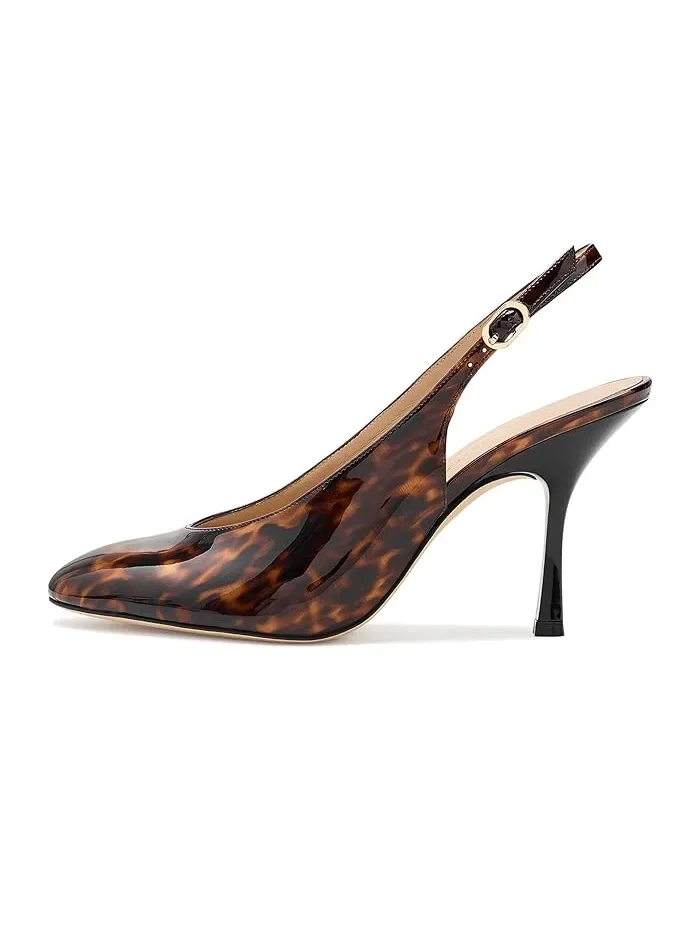 Туфли на каблуке Madison Slingback 85 Stuart Weitzman, Classic — изображение 4 из 4, бежевый