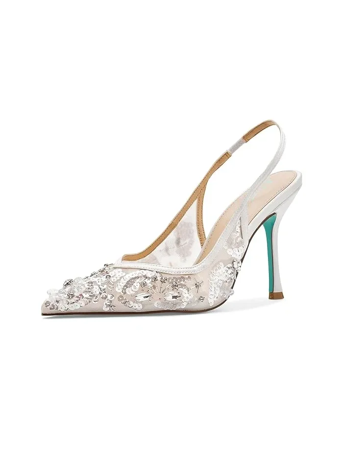 Туфли на каблуке с пайетками Eddie Blue by Betsey Johnson