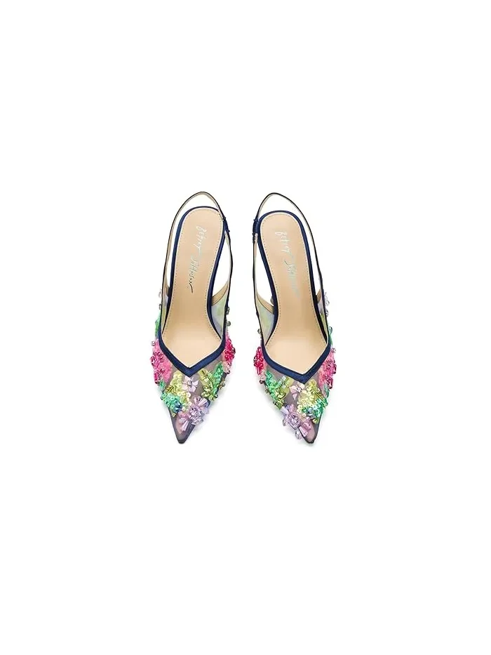 Туфли на каблуке с пайетками Eddie Blue by Betsey Johnson — изображение 2 из 4, темно-синий мульти