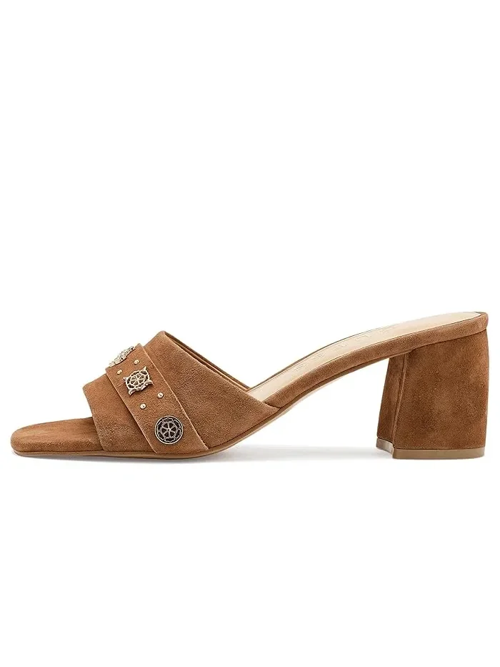 Туфли на каблуке с квадратным носком Gauri GUESS — изображение 4 из 4, коньячный