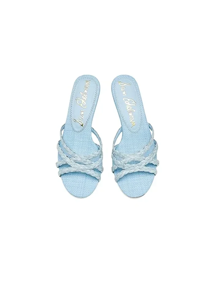 Туфли на каблуке с открытым носком Camille Sam Edelman — изображение 2 из 4, синий