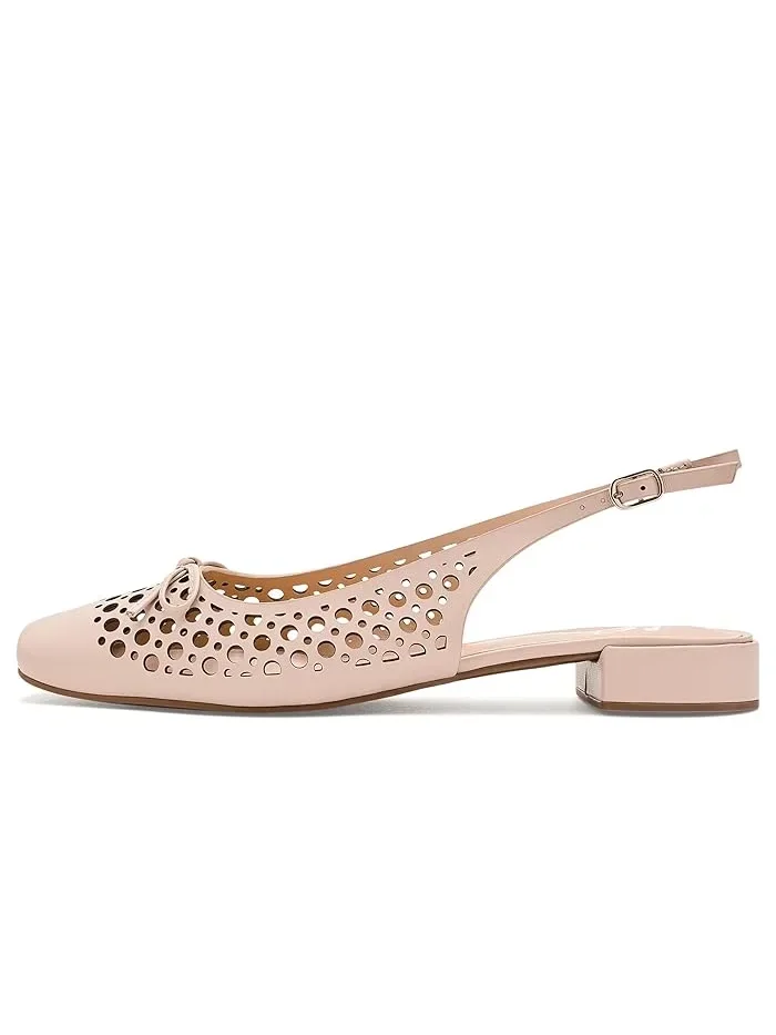 Туфли кожаные с открытой пяткой Raven French Sole — изображение 4 из 4, бежевый