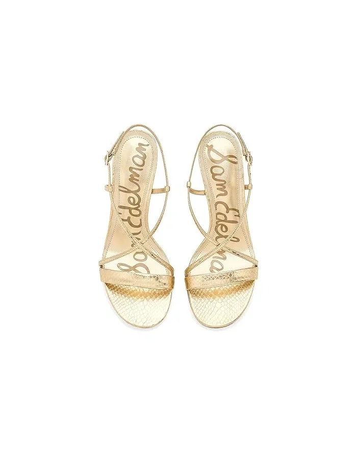 Туфли на каблуке с ремешком на щиколотке Ginny Sam Edelman — изображение 2 из 4, золотистый
