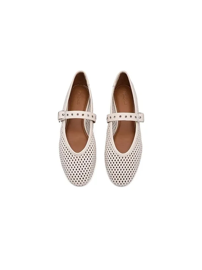 Туфли Мэри Джейн с перфорацией Remy Overlasted Mary Jane - Perf Madewell, Vintage Muslin — изображение 2 из 4, муслин