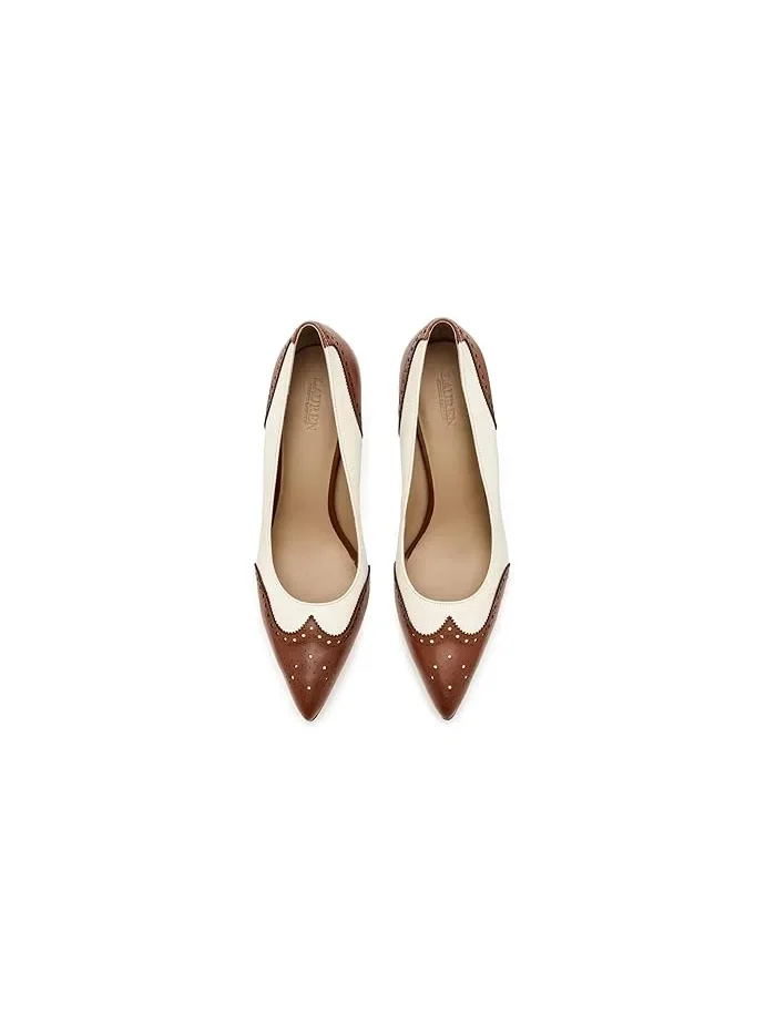 Туфли перфорированные Lynden Lauren Ralph Lauren — изображение 2 из 4, бежевый
