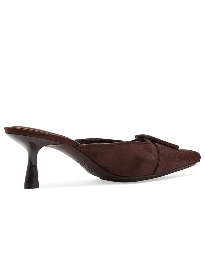 Туфли-мюли с каблуком Cassia Anne Klein — изображение 3 из 4, шоколад