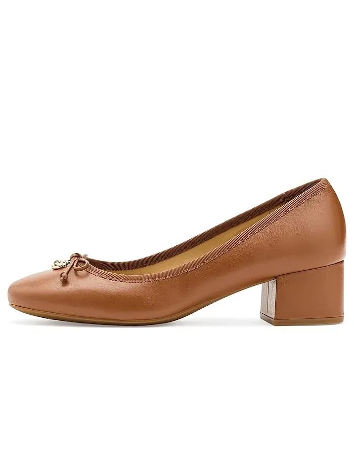 Туфли балетки на каблуке Piper Flex Mid MICHAEL Michael Kors — изображение 4 из 4, коричневый