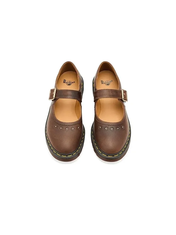 Туфли Мэри Джейн с цветочным тиснением Mary Jane Flower Dr. Martens — изображение 2 из 4, коричневый