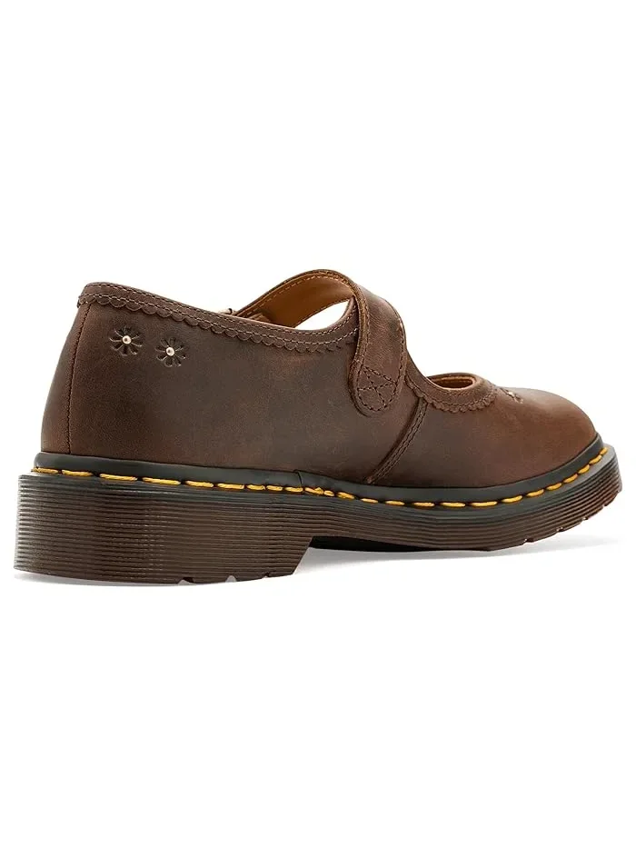 Туфли Мэри Джейн с цветочным тиснением Mary Jane Flower Dr. Martens — изображение 3 из 4, коричневый