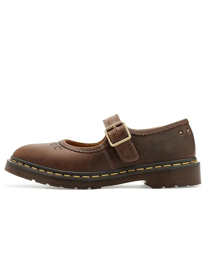 Туфли Мэри Джейн с цветочным тиснением Mary Jane Flower Dr. Martens — изображение 4 из 4, коричневый
