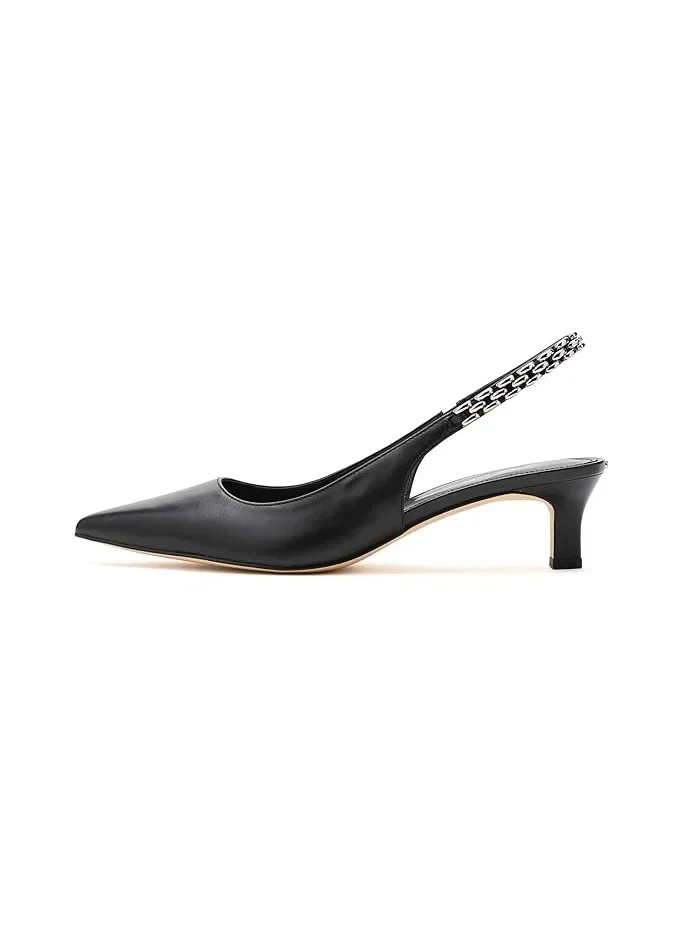 Туфли-лодочки на каблуке kitten Marcia MICHAEL Michael Kors — изображение 4 из 4, черный