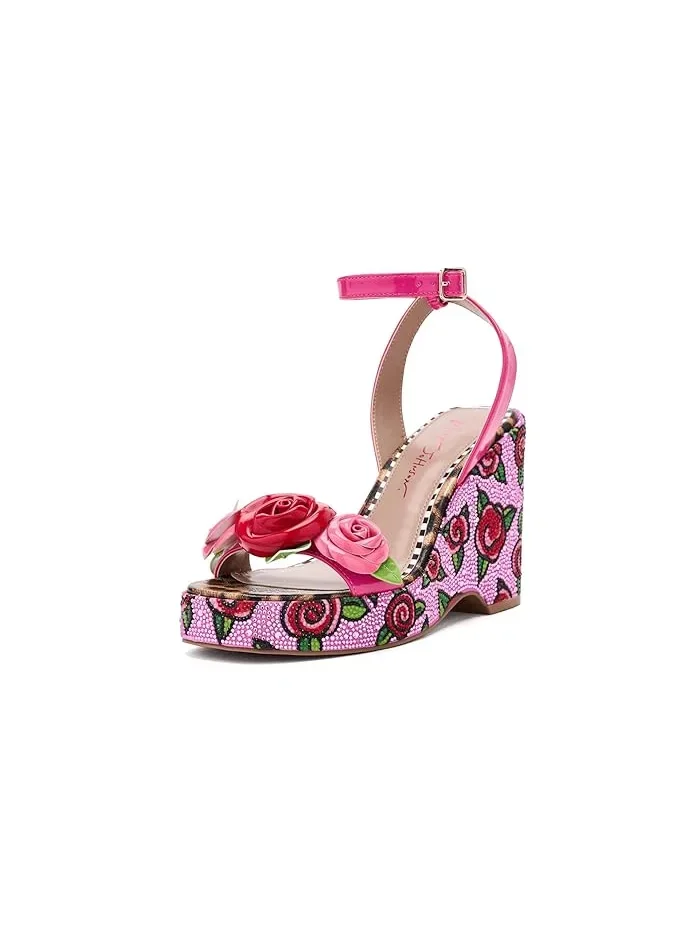 Туфли на каблуке с цветочным принтом Lizzete Blue by Betsey Johnson