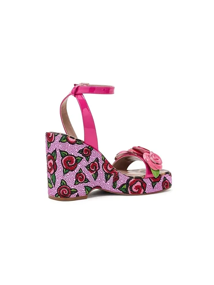 Туфли на каблуке с цветочным принтом Lizzete Blue by Betsey Johnson — изображение 3 из 4, розовый