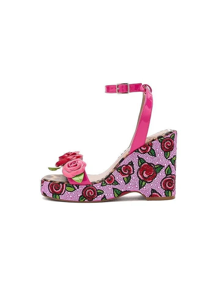 Туфли на каблуке с цветочным принтом Lizzete Blue by Betsey Johnson — изображение 4 из 4, розовый