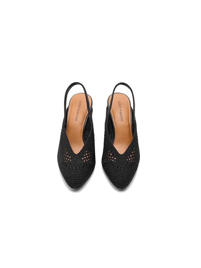 Туфли на каблуке с открытым носком Melony Lucky Brand — изображение 2 из 4, черный