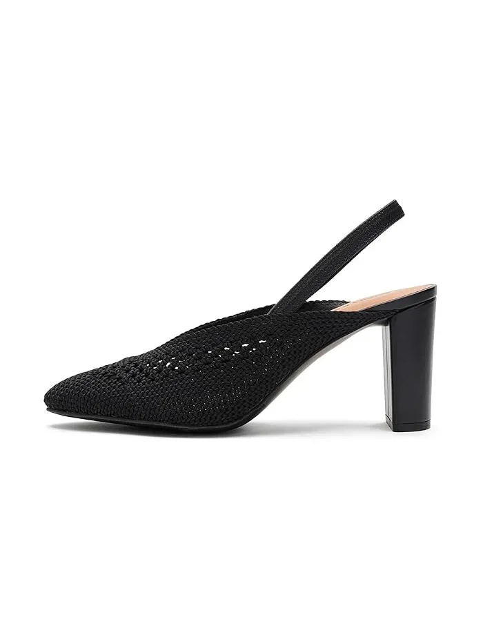 Туфли на каблуке с открытым носком Melony Lucky Brand — изображение 4 из 4, черный