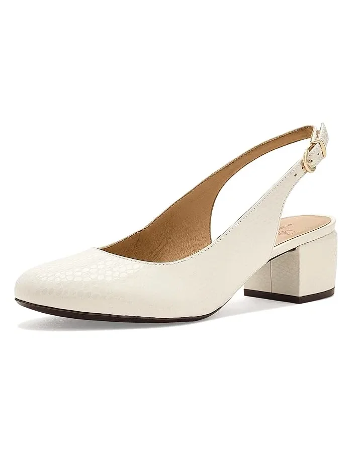 Туфли на каблуке Broad St Slingback Pump Marc Joseph New York — изображение 1 из 4, белый