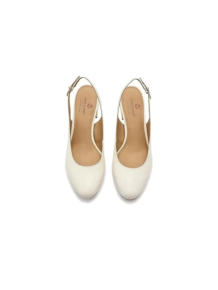 Туфли на каблуке Broad St Slingback Pump Marc Joseph New York — изображение 2 из 4, белый