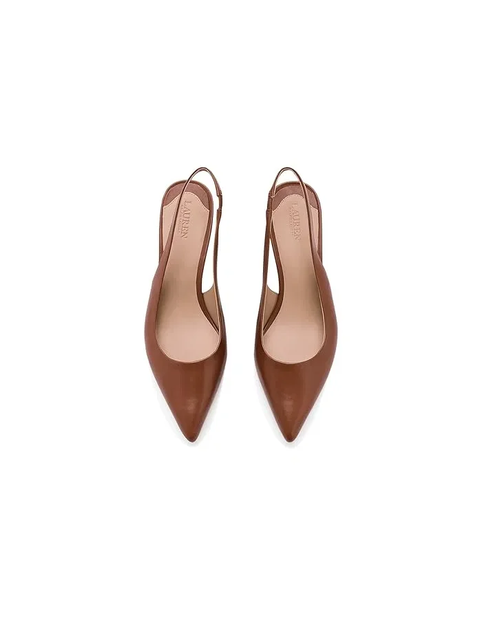 Туфли кожаные Lolah II Lauren Ralph Lauren — изображение 2 из 4, бежевый