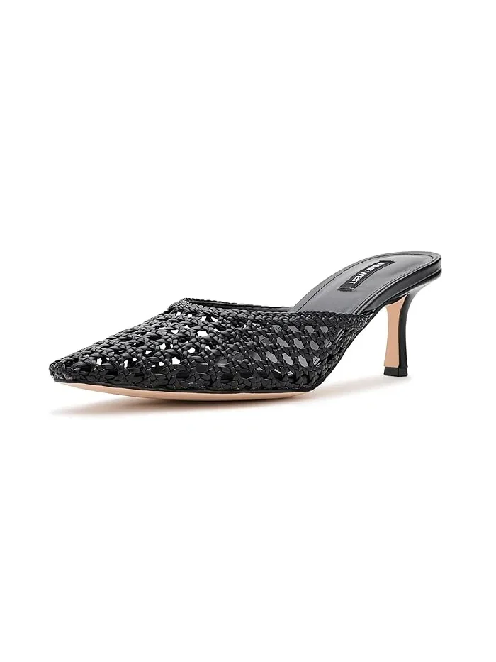 Туфли-мюли с каблуком плетеные Camenlaw Nine West — изображение 1 из 4, белый