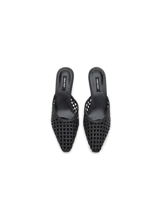 Туфли-мюли с каблуком плетеные Camenlaw Nine West — изображение 2 из 4, белый