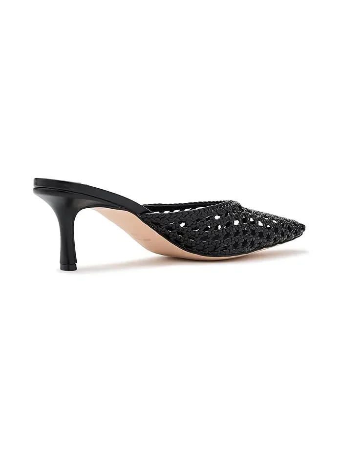 Туфли-мюли с каблуком плетеные Camenlaw Nine West — изображение 3 из 4, белый