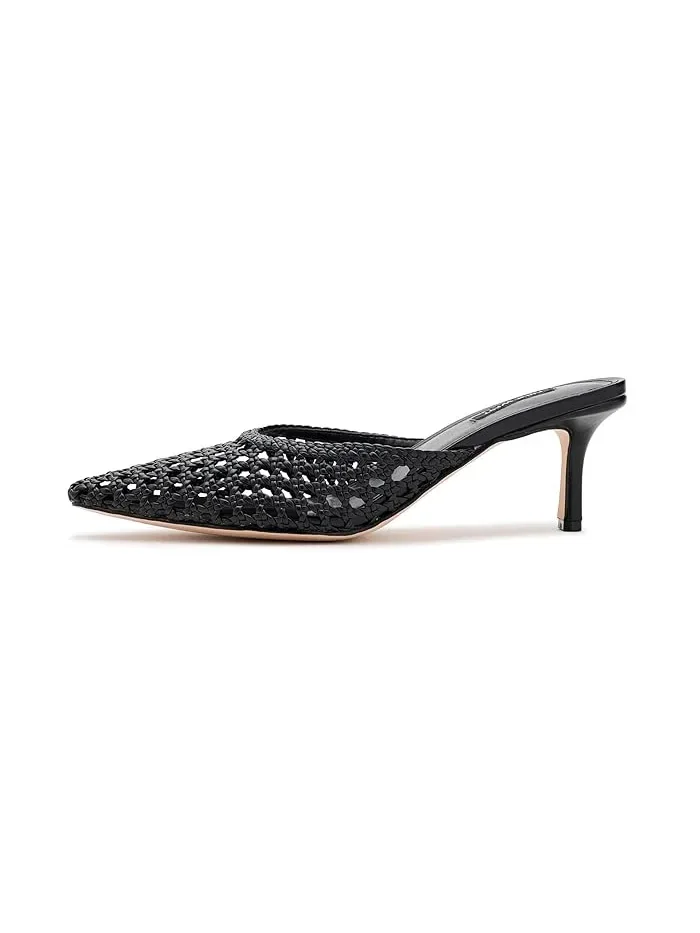 Туфли-мюли с каблуком плетеные Camenlaw Nine West — изображение 4 из 4, белый