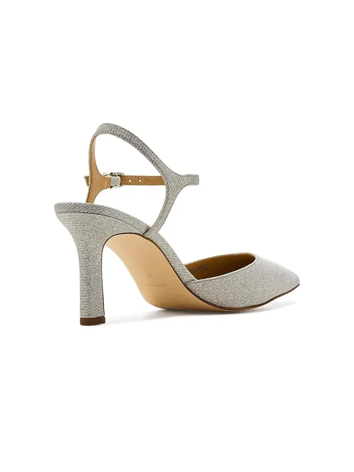 Туфли на каблуке Amara Mid Pumps MICHAEL Michael Kors — изображение 3 из 4, серебряный