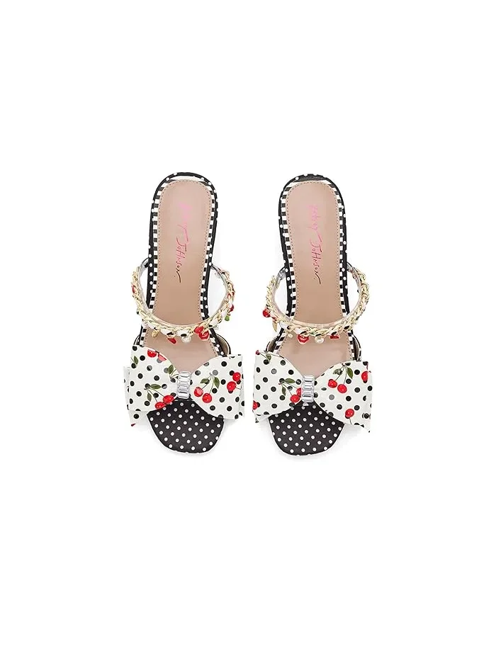 Туфли на каблуке с декором Kayleen Blue by Betsey Johnson — изображение 2 из 4, черный мульти