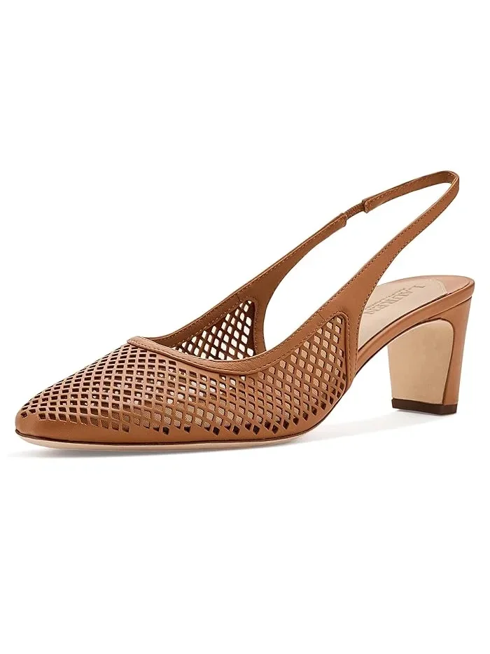 Туфли-лодочки на каблуке Klaire из перфорированной кожи Lauren Ralph Lauren