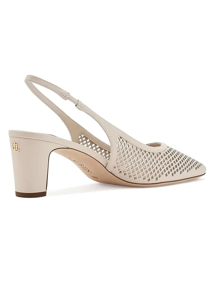 Туфли на каблуке Klaire Lauren Ralph Lauren — изображение 3 из 4, белый