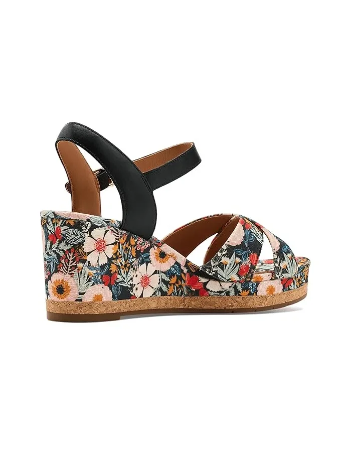 Туфли с цветочным принтом Chicly Floral Clarks — изображение 3 из 4, черный