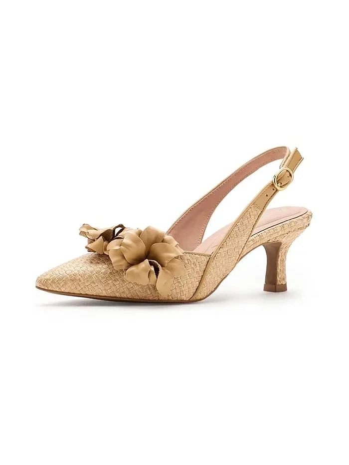 Туфли на каблуке с цветком Lindsey Flower Johnston & Murphy — изображение 1 из 4, прозрачный