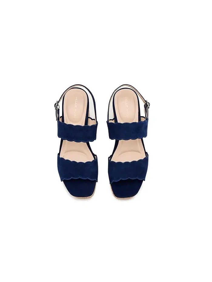Туфли на каблуке с открытым носком Cicel Pelle Moda — изображение 2 из 4, синий