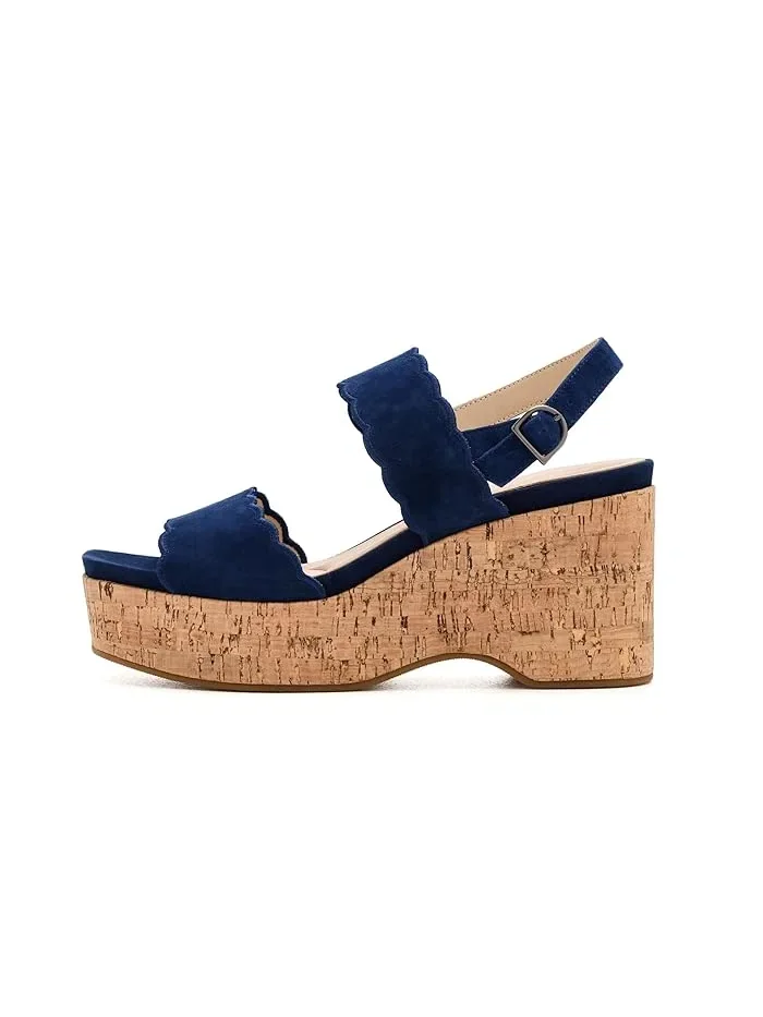 Туфли на каблуке с открытым носком Cicel Pelle Moda — изображение 4 из 4, синий